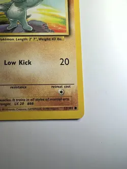 MACHOP - 52/102 - Base Set - Pokemon Card - LP - Image 5