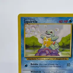 Squirtle 63/102 - Common 1999 English Base Set Pokemon Card - Near Mint & LP - Image 2
