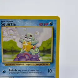 Squirtle 63/102 - Common 1999 English Base Set Pokemon Card - Near Mint & LP - Image 3