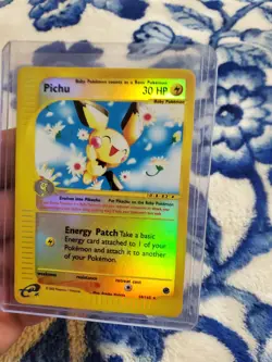 Pokemon Pichu TCG Expedition 22/165 Reverse Holo Holo Rare Card NM/LP - Image 2