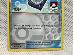 STAFF Aqua Patch Trainer League Cup 119/145 Pokemon Card - Image 2