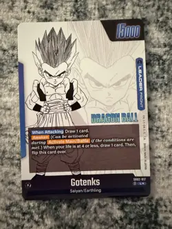 Gotenks SB02-017 Gold Leader Manga Booster 02 Dragon Ball Card English - Image 2