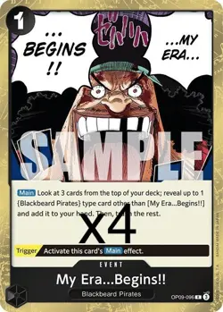 4X One Piece Card Game My Era...Begins!! OP09-096 Rare NM - Image 1