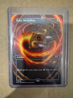 Magic The Gathering MH3 Borderless Ruby Medallion #0348 - Image 1