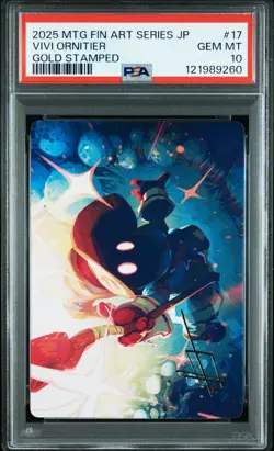 2025 MTG JPN FINAL FANTASY ART SER GOLD STAMPED #17 VIVI ORNITIER PSA 10 - Image 1
