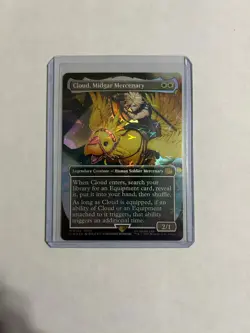Cloud, Midgar Mercenary Chocobo Track Foil NM/M Final Fantasy Magic MTG - Image 1