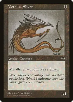 Metallic Sliver 1x MtG Tempest TMP PLAYED - Image 1