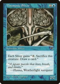 Mnemonic Sliver 1x MtG Tempest TMP PLAYED - Image 1