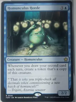 x1 Homunculus Horde FDN Foundations MTG 41 RARE M/NM 1x - Image 1