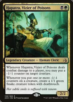 Hapatra Vizier of Poisons 1x FOIL AKH MTG Amonkhet Rare MINT black green - Image 1