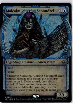 Malcolm, Alluring Scoundrel (Showcase) The Lost Caverns of Ixalan Foil NM R 0293 - Image 1