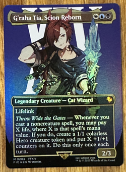 MTG Final Fantasy Commander, G'raha Tia, Scion Reborn - Borderless Foil - Image 1