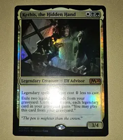 MTG Kethis, The Hidden Hand 211/280 Core Set 2020 Foil Mythic Rare NM - Image 1