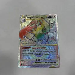 2022 Pokemon SWSH Silver Tempest Lugia VSTAR Secret Rainbow 202/195 NM - Image 1