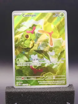 Caterpie 2023 Illustration Rare Pokemon 151 IR 172/165 Near Mint - Image 1
