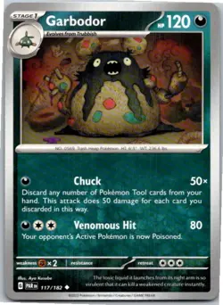Garbodor #117/182 Pokemon SV04: Paradox Rift Near Mint or Better - Image 1