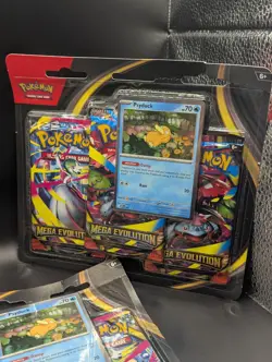 Pokemon TCG Mega Evolution Three Booster Pack Sealed with Promos - Image 3