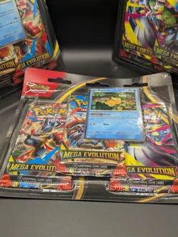 Pokemon TCG Mega Evolution Three Booster Pack Sealed with Promos - Image 4
