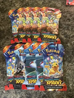 Pokemon Surging Sparks - Sleeved Booster Pack -LOT of 10- New - Image 1