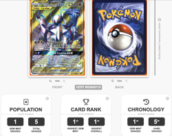 Pokemon TCG Arceus & Dialga & Palkia GX #220 Cosmic Eclipse Sun & Moon TAG 10 - Image 3