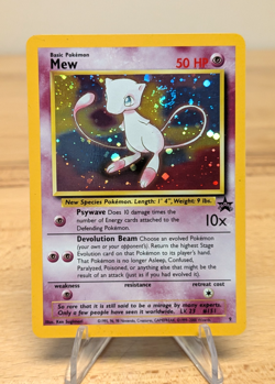 2000 Mew Holofoil WOTC Black Star Promo #9 Vtg Pokemon Psychic LP+ BIG SWIRL - Image 1