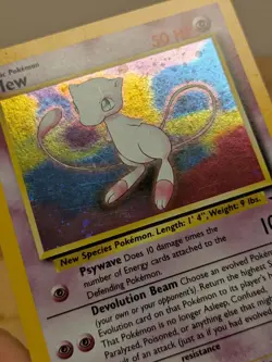 2000 Mew Holofoil WOTC Black Star Promo #9 Vtg Pokemon Psychic LP+ BIG SWIRL - Image 3