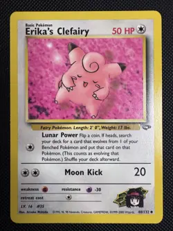 Erika's Clefairy 40/132 Gym Challenge Pokemon - 3 Available Individually - Image 5