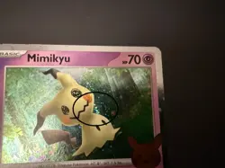 Mimikyu 037 2024 Pokemon Trick or Trade Paldean Fates Cosmos Holo SWIRL Card NM+ - Image 2
