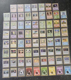 Pokemon Shadowless Base Set Complete Common Uncommon Set LP/MP WOTC Vintage Card - Image 1