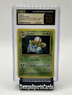 Pokemon Ivysaur 002/034 CGC Pristine 10 TCG Classic CLV Holo Pokemon Card - Image 1