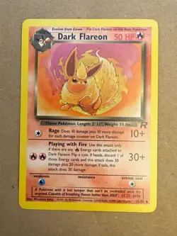Dark Flareon 35/82 Team Rocket Regular Pokemon card in Near Mint NM condition - Image 1