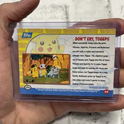 Don't Cry, Togepi! #43 1999 Topps Pokemon Movie Animation Blue Logo Holo LP Card - Image 3