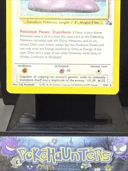 Pokemon Card Ditto 3/62 Fossil Set Rare Holo WOTC Played - Image 4