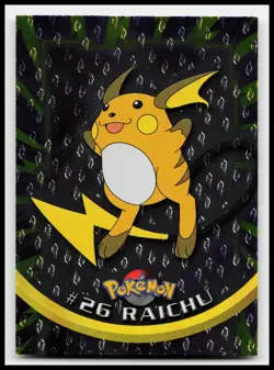 Raichu #26 Flames Black Topps Holo Foil TV Animation Pokemon Card - Image 1
