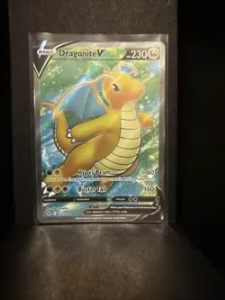 Pokemon TCG Dragonite v Full Art Holo Ultra Rare Card Pokemon Go 076/078 PSA 10 - Image 1