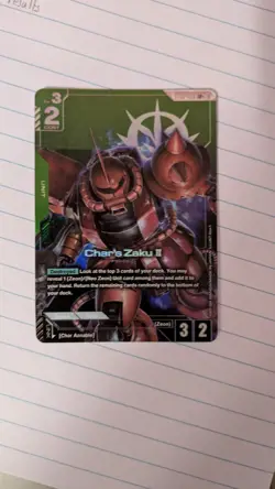 Char's Zaku II Alternate Art Foil Gundam TCG Card Game ST03-006 LR+ NM - Image 1