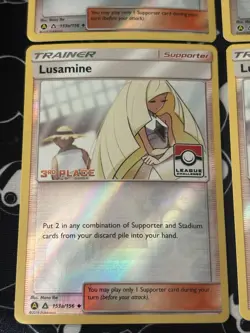 1st, 2nd, 3rd, 4th Place League Lusamine SET Ultra Prism 153a/156 Pokemon Card - Image 4