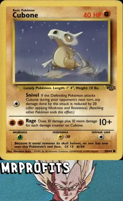 CUBONE - 50/64 - Jungle - Pokemon Card - MP ✅ - Image 1