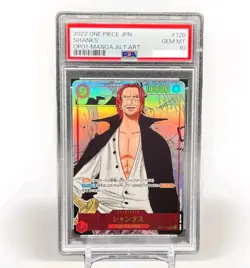 PSA10 One Piece Card Shanks OP01-120 Manga Alt Art Japanese #no luffy gear five - Image 1