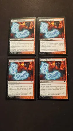 MTG Magic **FISTS OF THE DEMIGOD (x4)** Shadowmoor, Playset, English, Light Play - Image 1