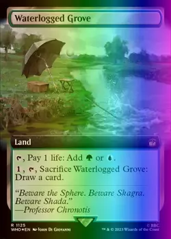 MTG Magic the Gathering Waterlogged Grove (1125/1448) Doctor Who LP FOIL- Surge - Image 1