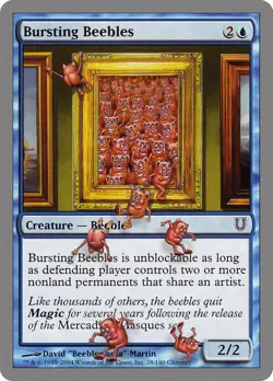 MTG Magic the Gathering Bursting Beebles (28/169) Unhinged LP - Image 1