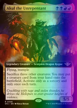 MTG Akul the Unrepentant (346/441) Outlaws of Thunder Junction NM FOIL - Image 1