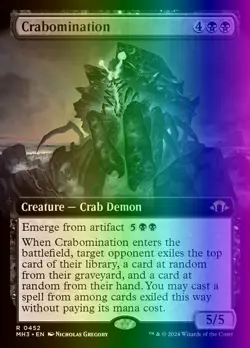 MTG Magic the Gathering Crabomination (452/703) Modern Horizons 3 NM FOIL - Image 1