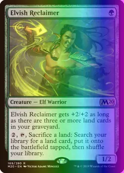 MTG Magic the Gathering Elvish Reclaimer (169/357) Core Set 2020 LP FOIL - Image 1