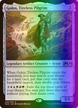 MTG Magic the Gathering Golos, Tireless Pilgrim (226/357) Core Set 2020 LP FOIL - Image 1