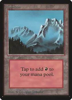 MTG Magic the Gathering Mountain (298/302) Limited Edition Beta MP - Image 1