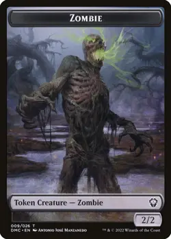 MTG Magic the Gathering Token - Zombie (9/552) Dominaria United LP - Image 1