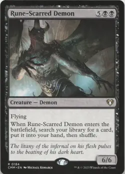 Rune-Scarred Demon R Commander Masters 184 NM MTG - Image 1