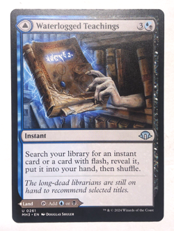 Waterlogged Teachings Inundated Archive MTG Modern Horizons 3 Uncommon NM - Image 1